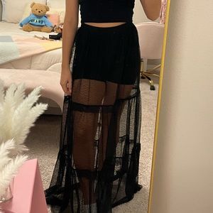 Black festival skirt from ASOS